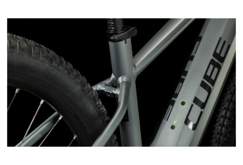 VTT ÉLECTRIQUE SEMI-RIGIDE CUBE REACTION HYBRID PRO 625 SHIMANO DEORE 11V 625 WH 29'' GRIS FLASH 2023 – Image 7